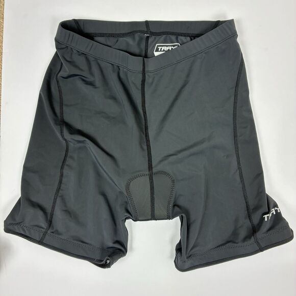 Trayl Cycling Shorts Women’s Small Black Padded Polyester Spandex Blend Leg Grip - Picture 1 of 8